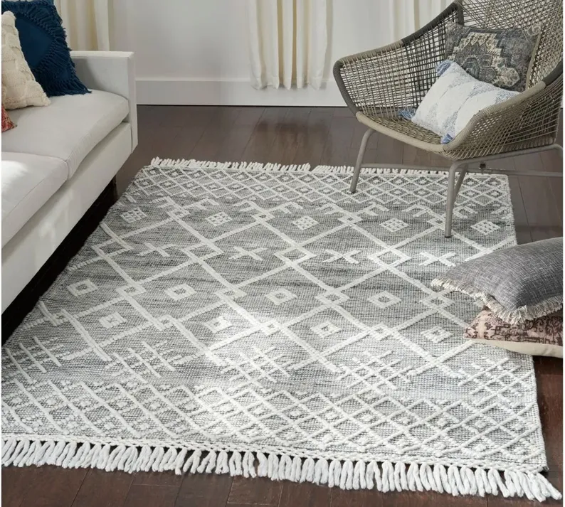 Nicole Curtis Kuu Area Rug in Gray/Ivory by Nourison