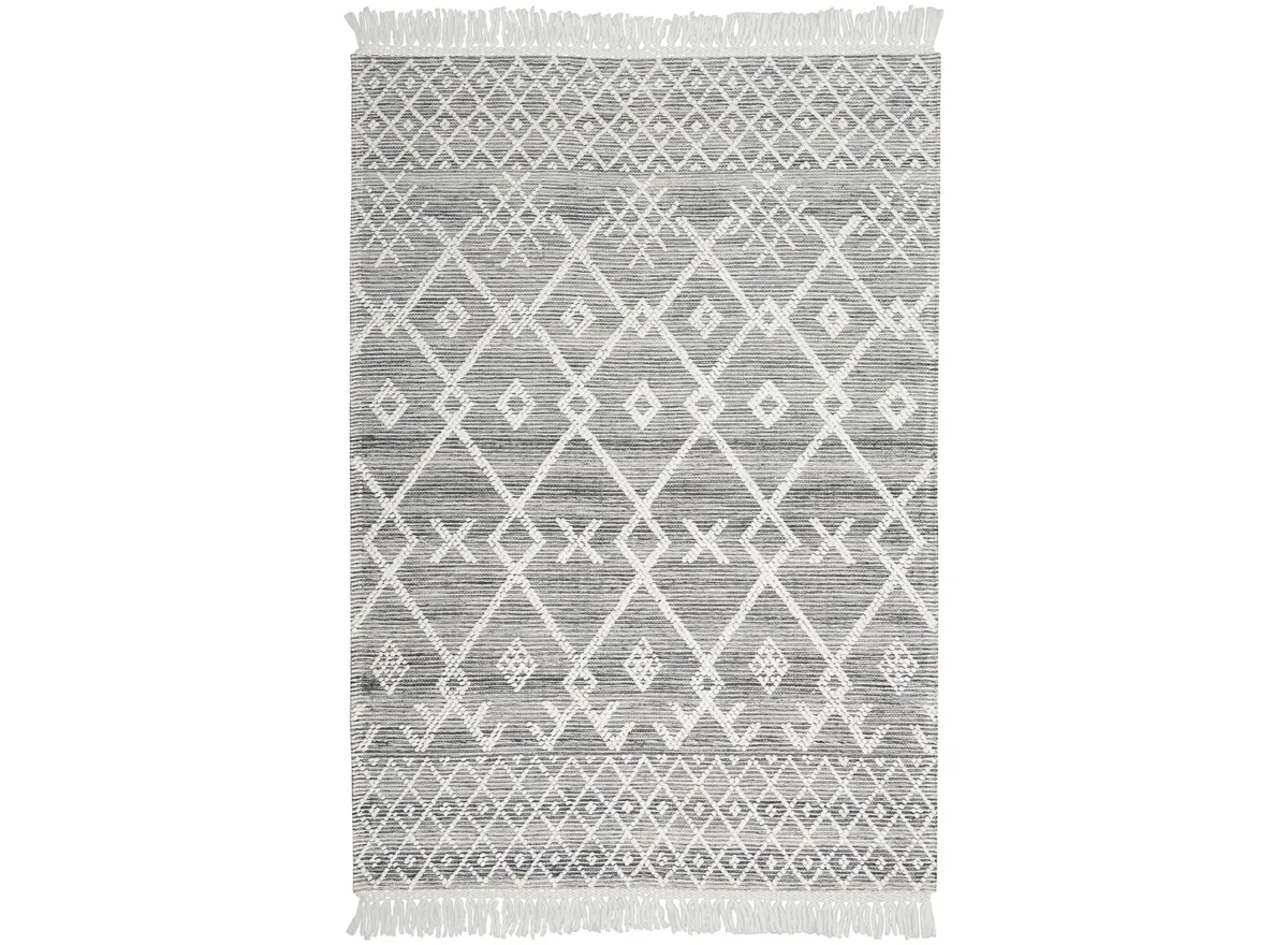 Nicole Curtis Kuu Area Rug in Gray/Ivory by Nourison