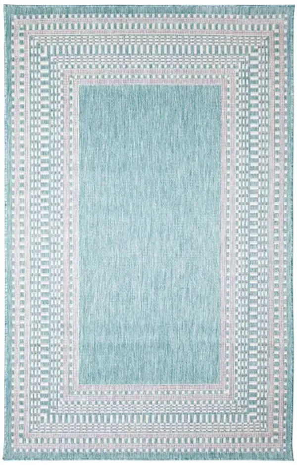 Liora Manne Malibu Etched Border Indoor/Outdoor Runner Rug