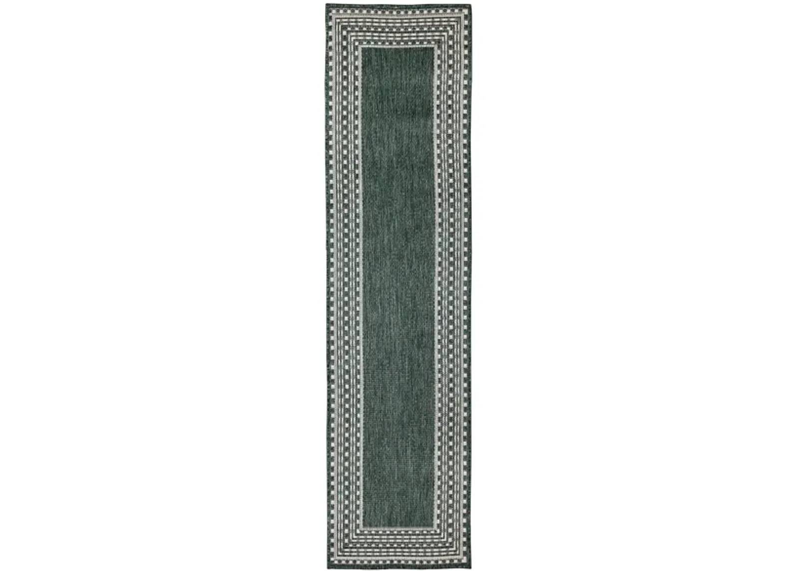 Liora Manne Malibu Etched Border Indoor/Outdoor Runner Rug