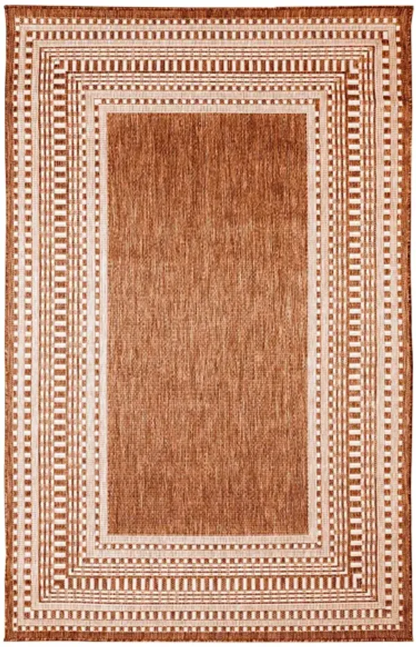 Liora Manne Malibu Etched Border Indoor/Outdoor Runner Rug