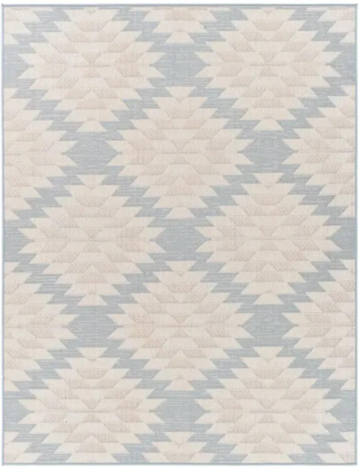 Montego Bay Indoor/Outdoor Area Rug in Denim, Tan, Cream by Surya