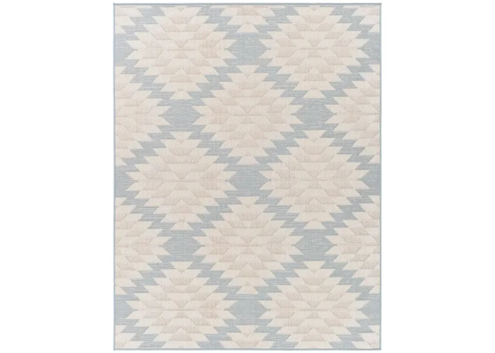 Montego Bay Indoor/Outdoor Area Rug in Denim, Tan, Cream by Surya