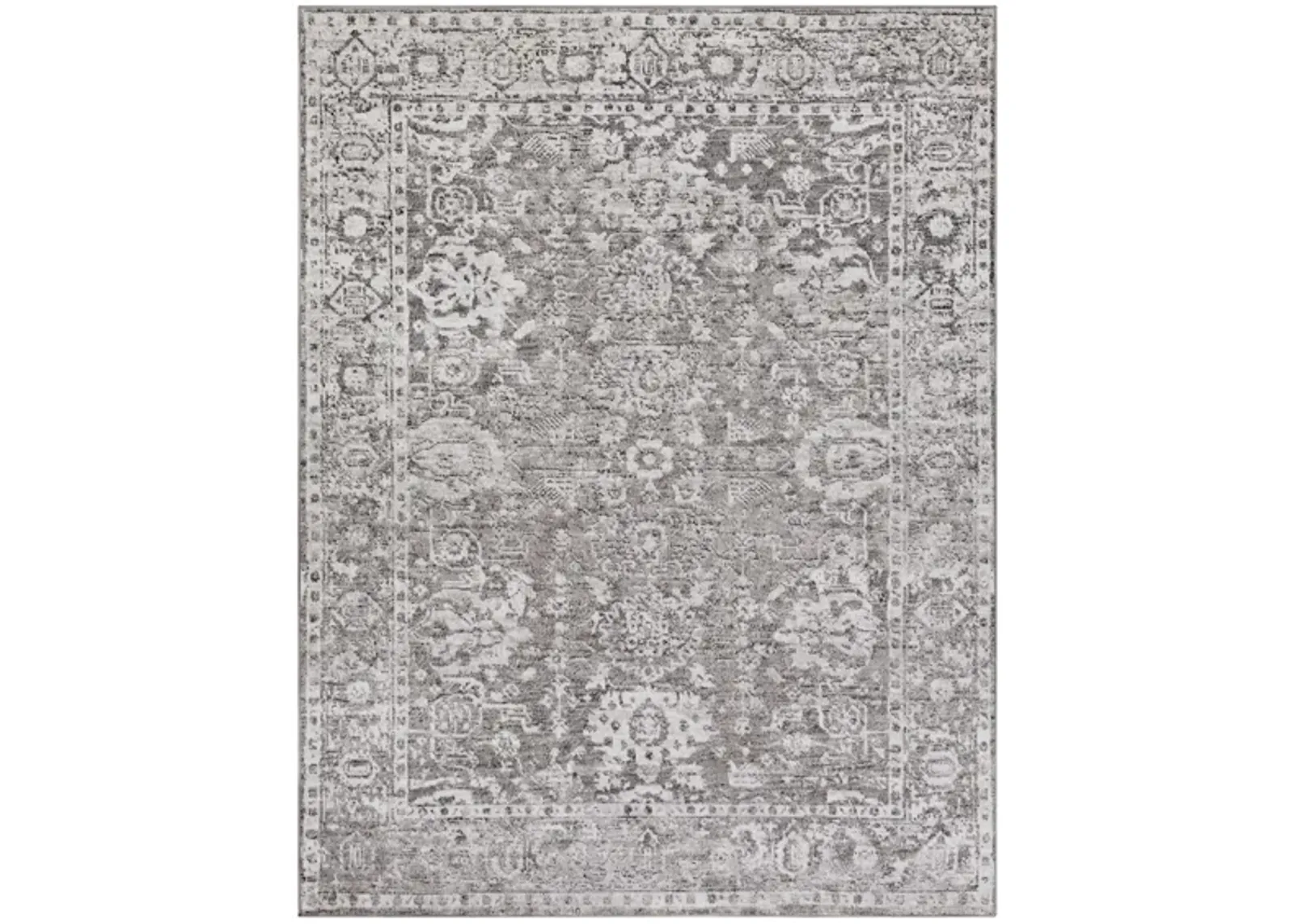 Monte Carlo Area Rug in Light Gray, Charcoal, White by Surya