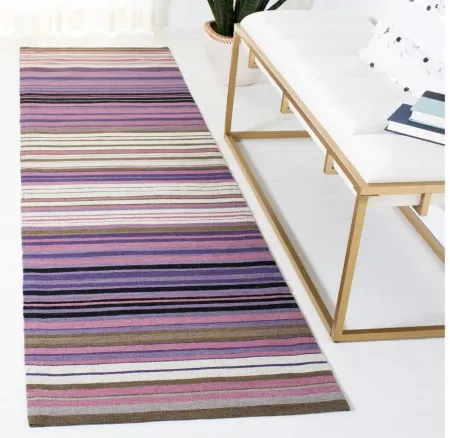 Marbella Runner Rug in White/Lilac by Safavieh
