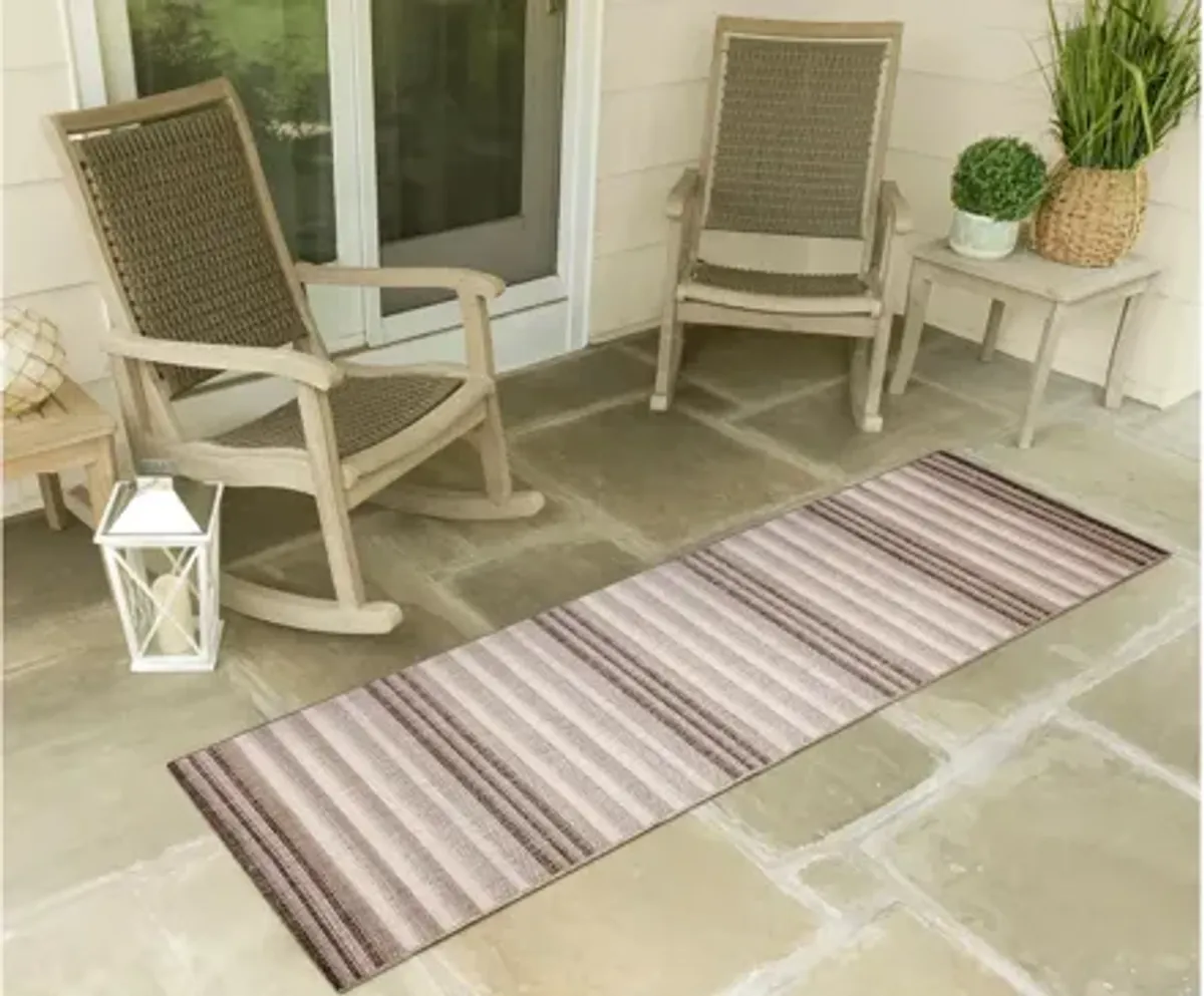 Liora Manne Malibu Faded Stripe Indoor/Outdoor Runner Rug