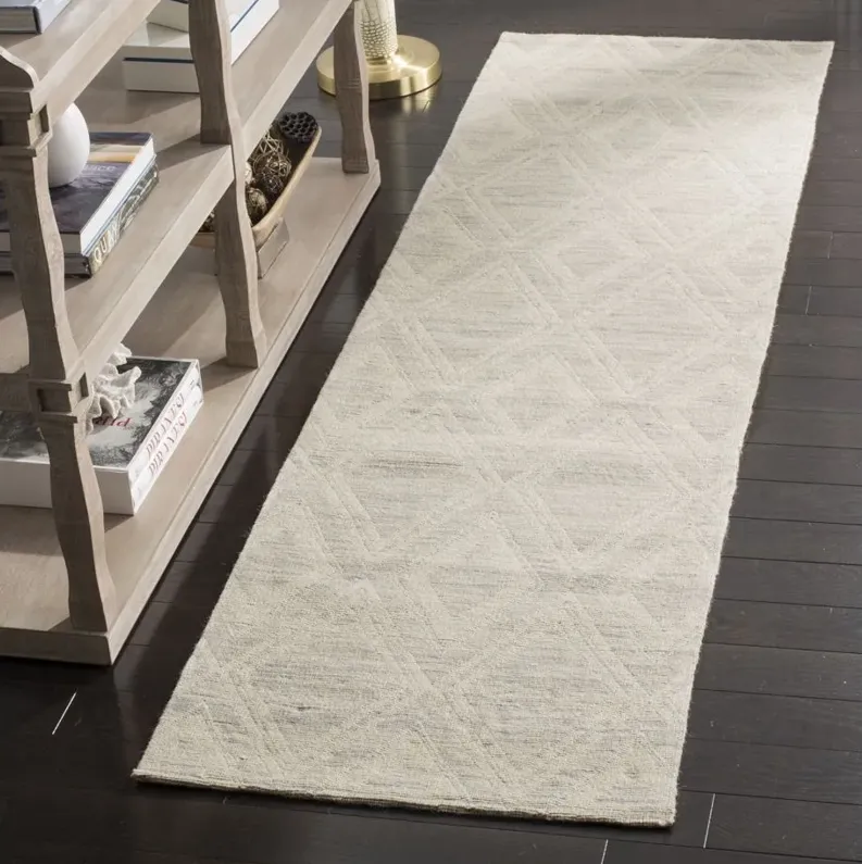 Marbella Runner Rug in Silver/Ivory by Safavieh