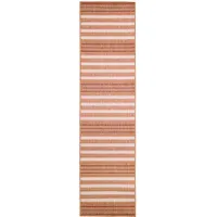 Liora Manne Malibu Faded Stripe Indoor/Outdoor Runner Rug in Clay by Trans-Ocean Import Co Inc