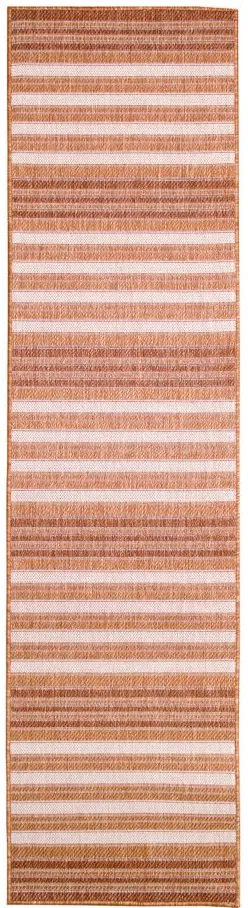 Liora Manne Malibu Faded Stripe Indoor/Outdoor Runner Rug in Clay by Trans-Ocean Import Co Inc