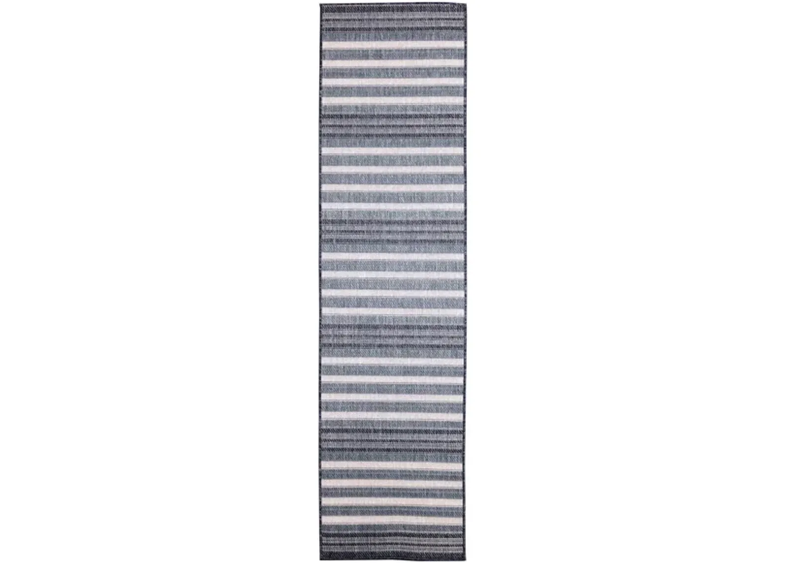 Liora Manne Malibu Faded Stripe Indoor/Outdoor Runner Rug in Navy by Trans-Ocean Import Co Inc