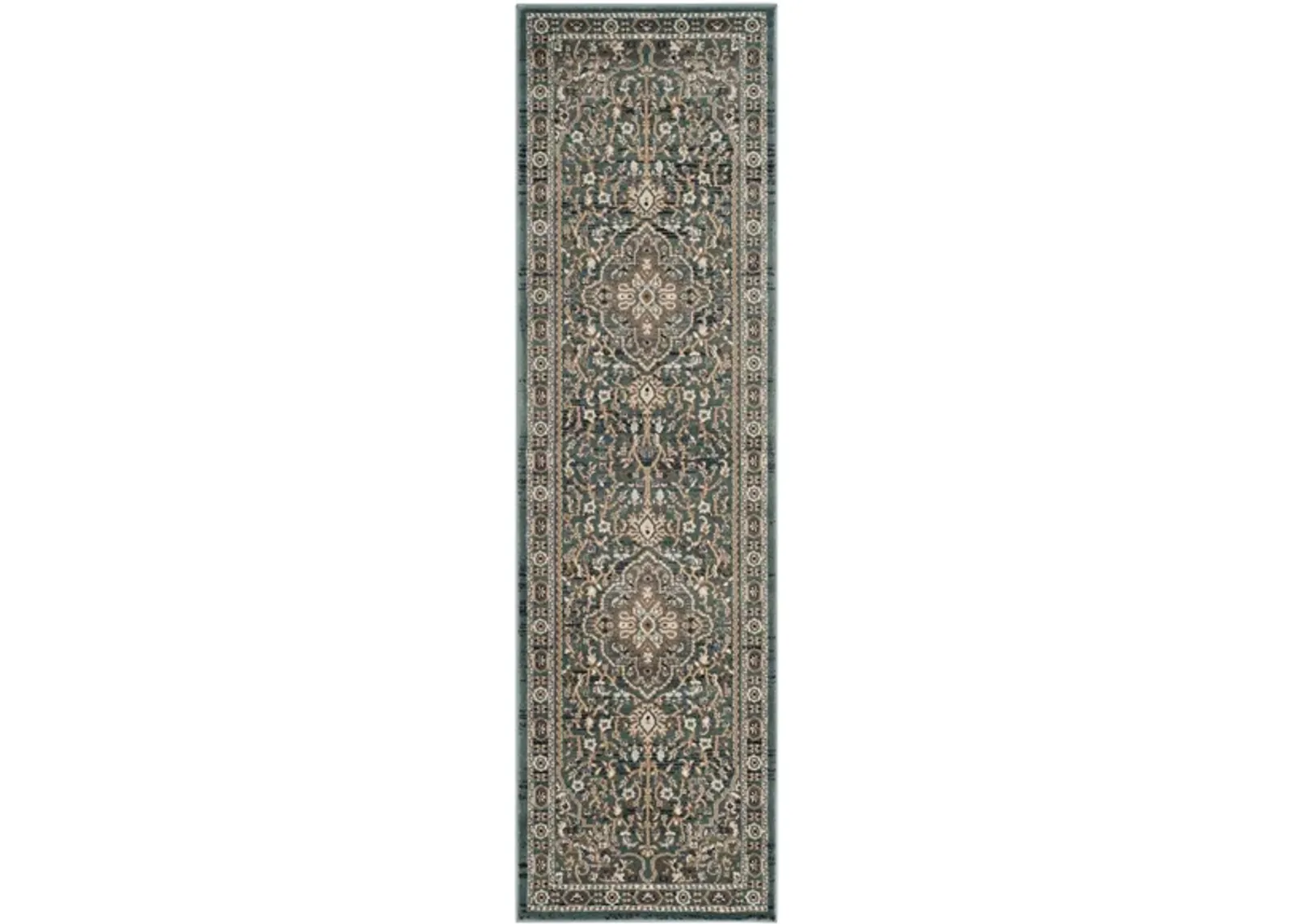 Mortimer Runner Rug in Teal / Gray by Safavieh