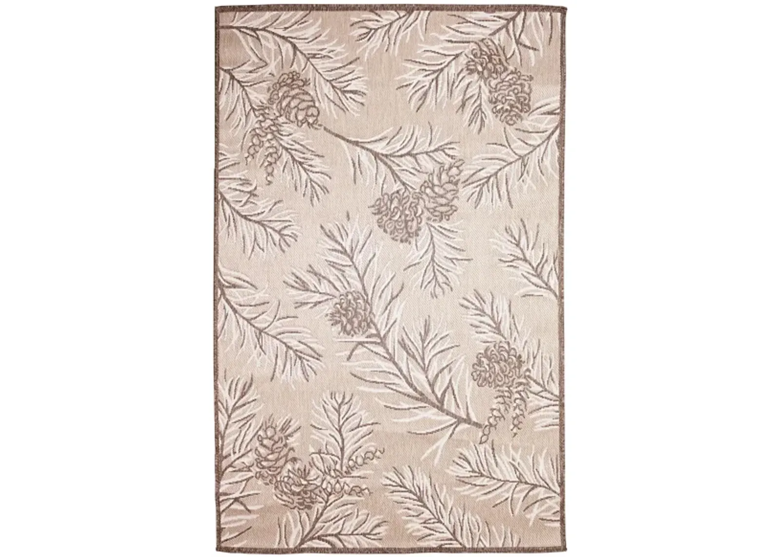 Liora Manne Malibu Pine Indoor/Outdoor Runner Rug in Neutral by Trans-Ocean Import Co Inc