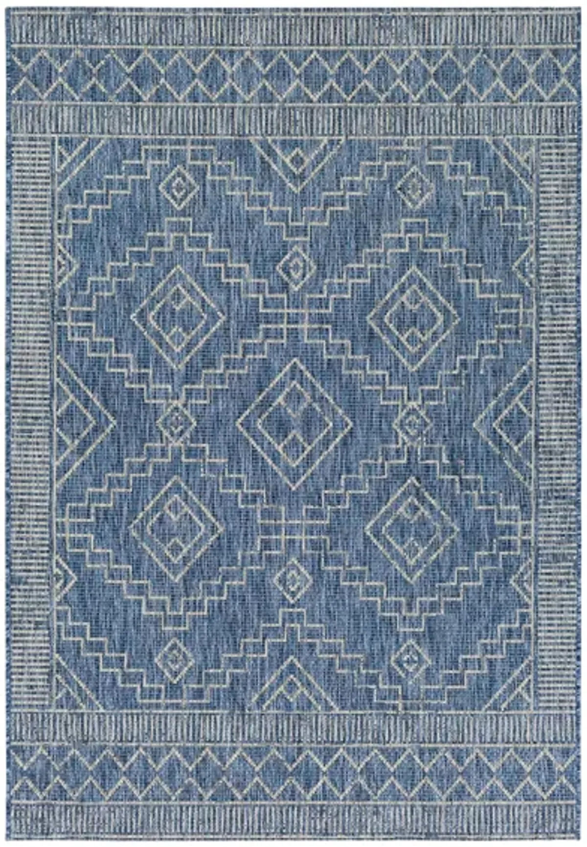 Eagean Indoor/Outdoor Area Rug in Dark Blue/Denim/Gray by Surya