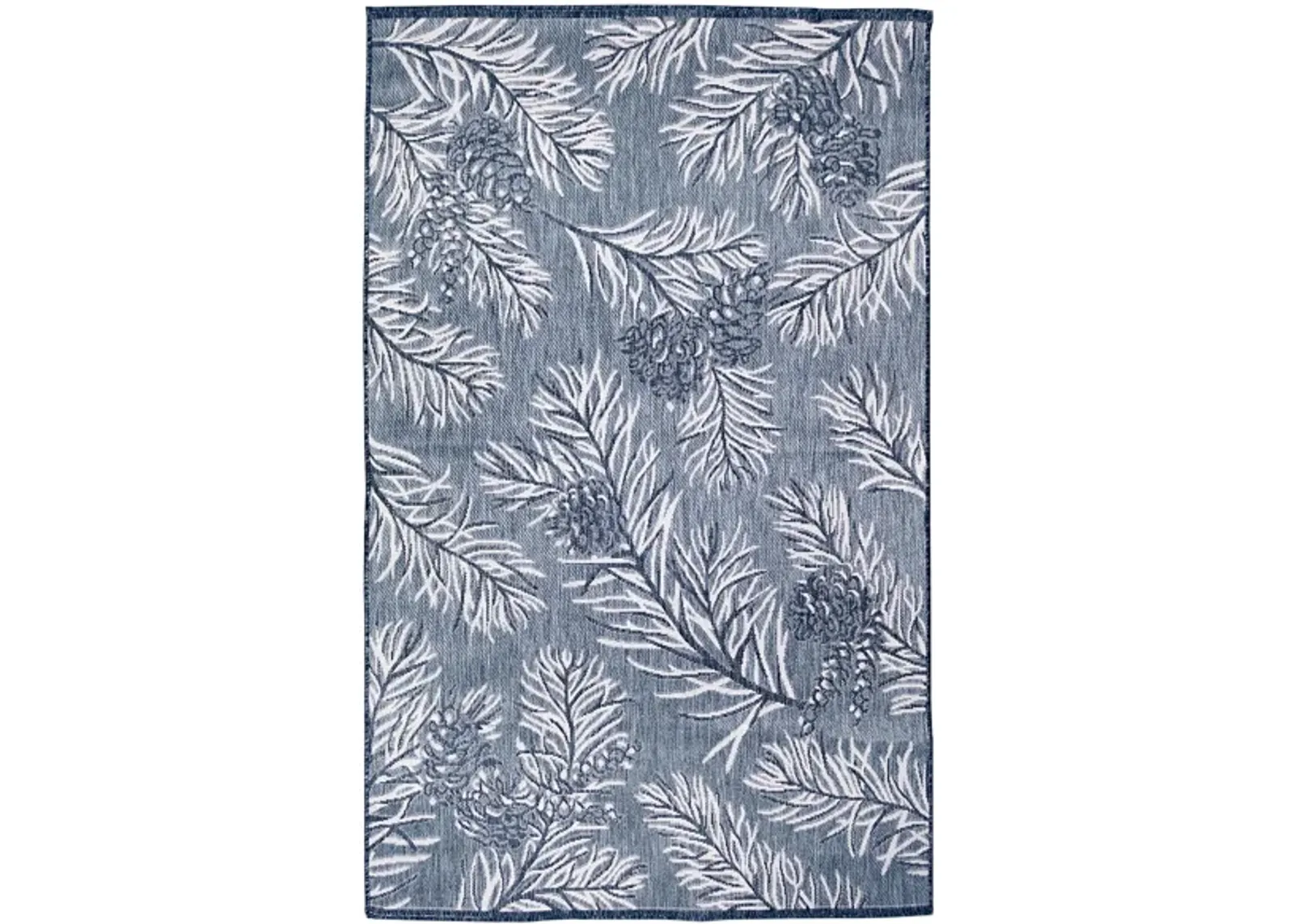 Liora Manne Malibu Pine Indoor/Outdoor Runner Rug in Navy by Trans-Ocean Import Co Inc