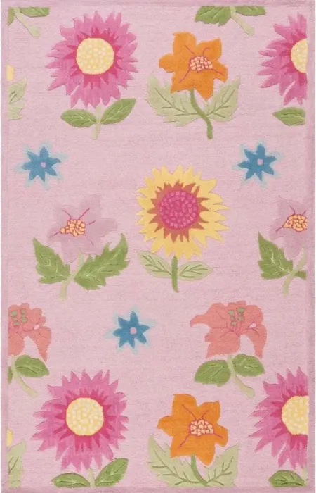 Lilliana Kid's Rug in Pink/Pink by Safavieh