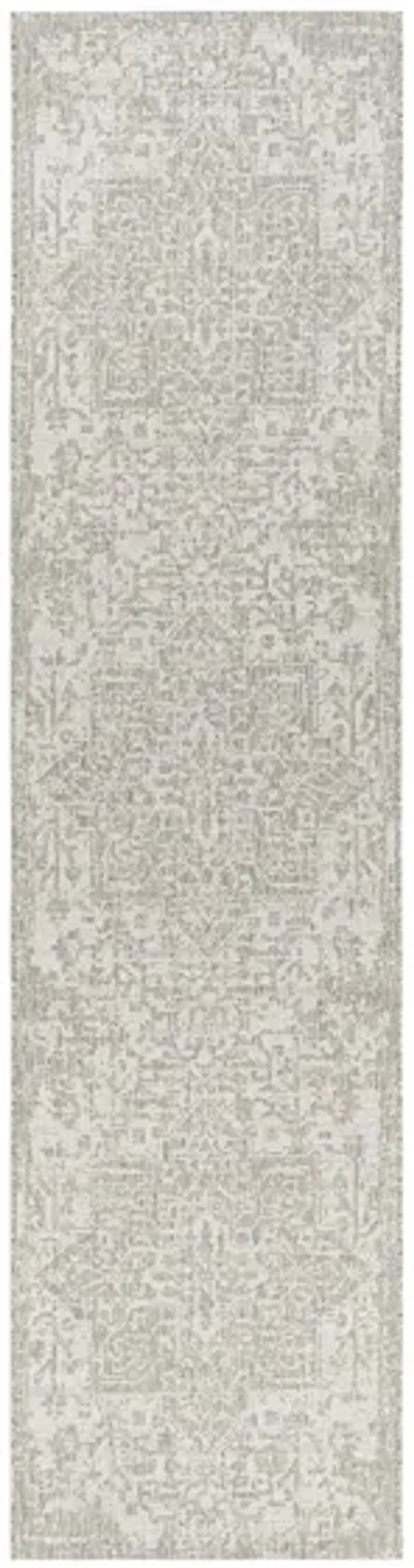 Eagean Cyprus Indoor/Outdoor Runner Rug in Gray, Oatmeal, Light Beige by Surya