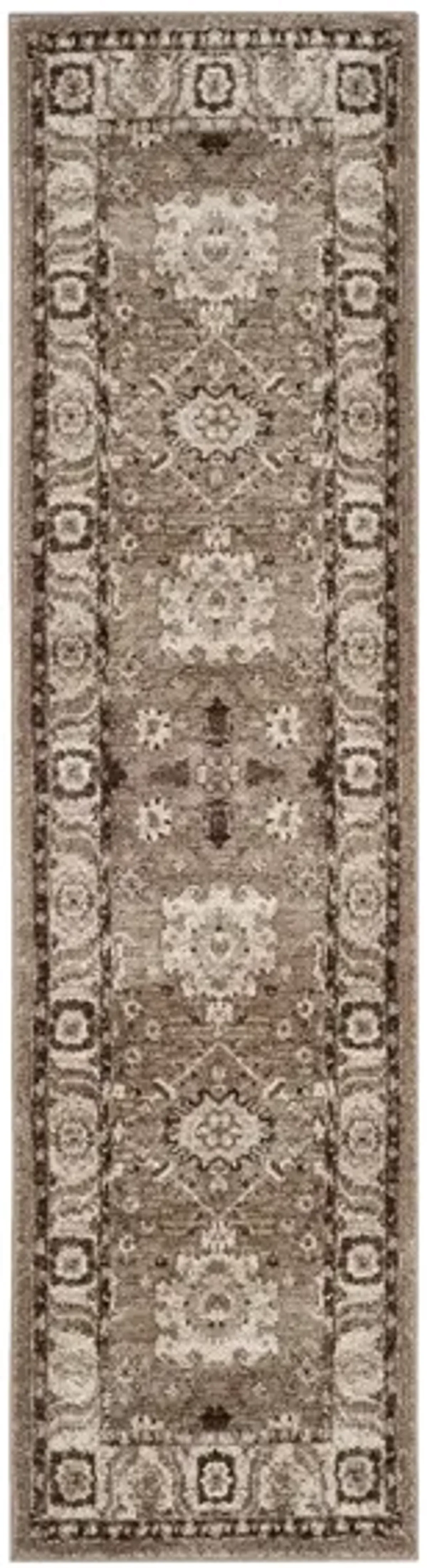 Avicenna Taupe Runner Rug