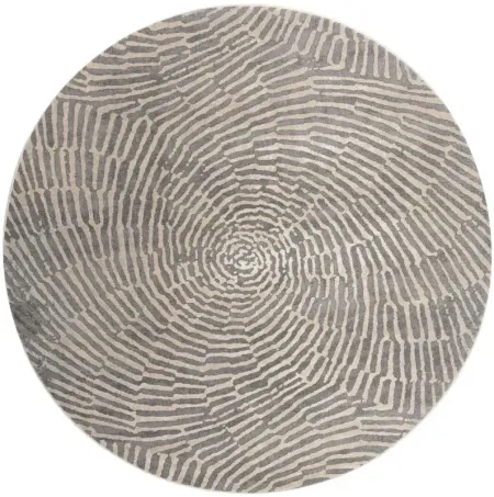 Vartanian Round Area Rug in Taupe by Safavieh
