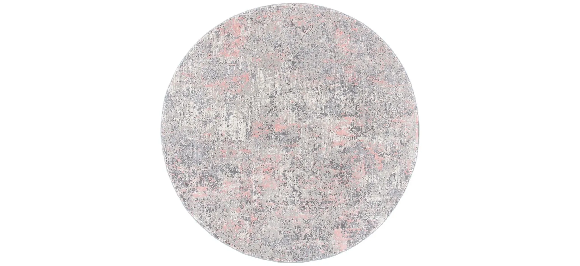 Thompson Round Area Rug in Gray; Pink by Safavieh