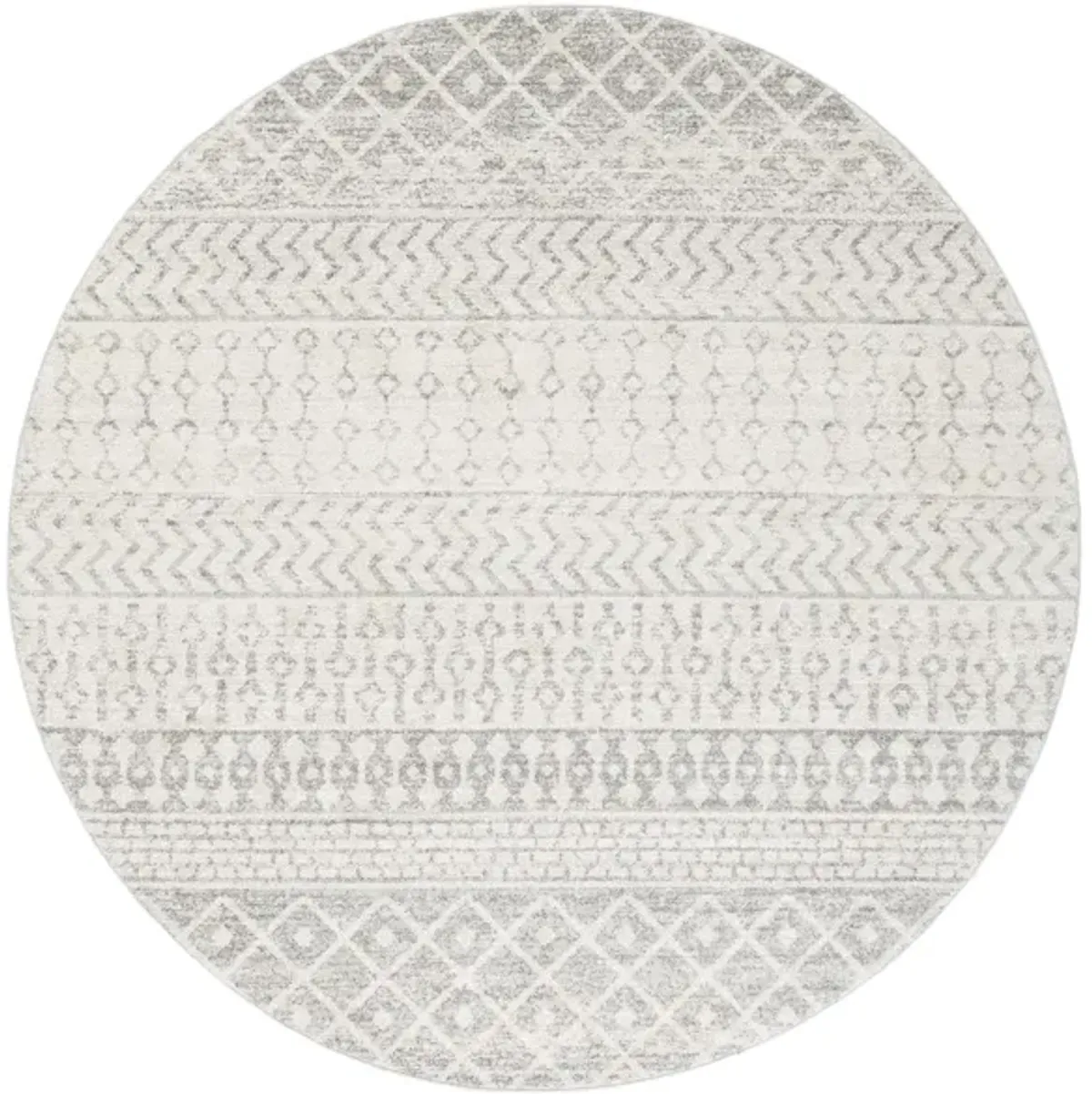 Elaziz Area Rug in Light Gray, Medium Gray, White by Surya