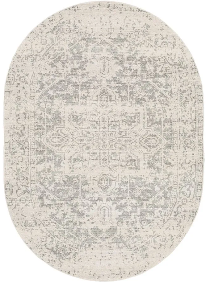 Harput Oval Rug in Charcoal, Light Gray, Beige by Surya