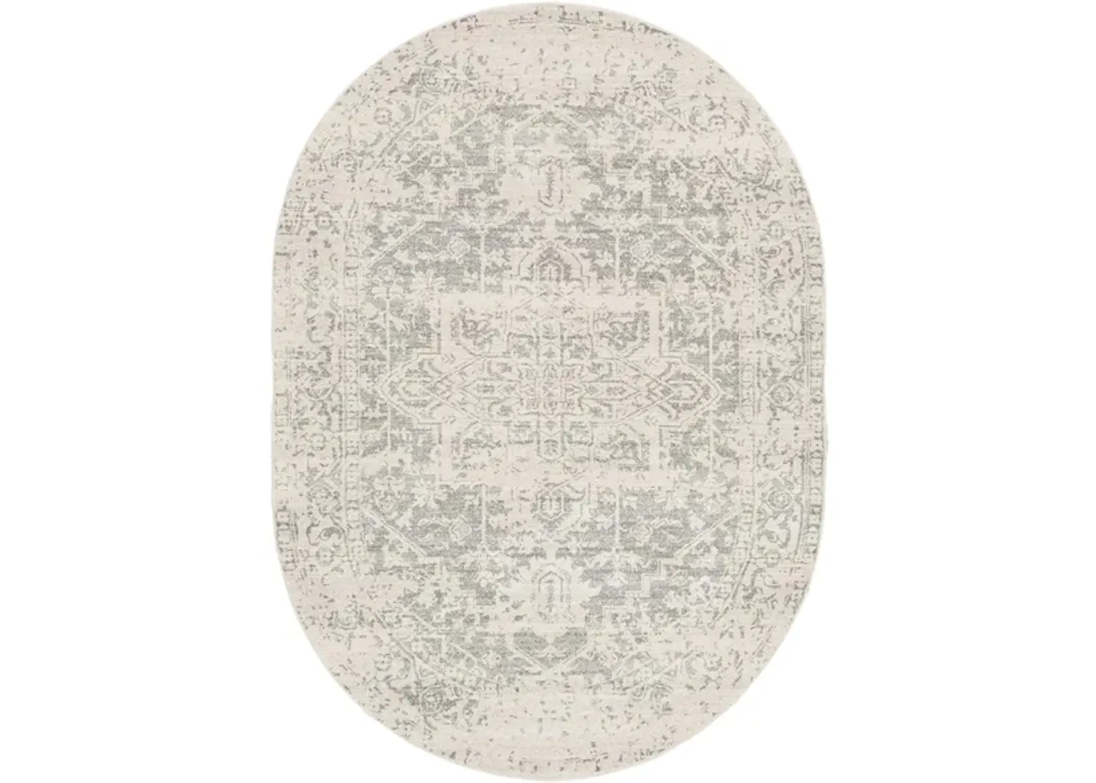 Harput Oval Rug in Charcoal, Light Gray, Beige by Surya