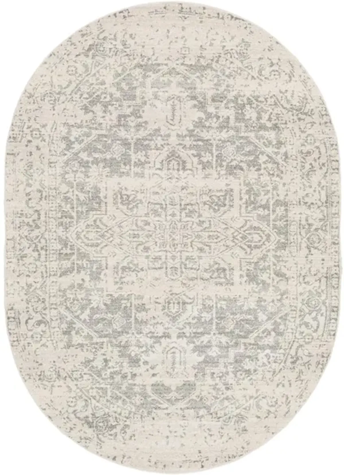 Harput Oval Rug in Charcoal, Light Gray, Beige by Surya