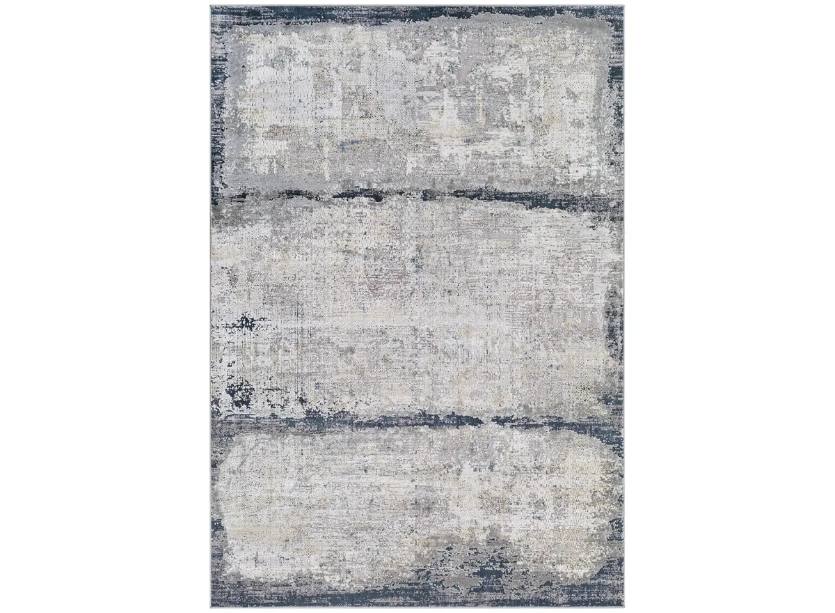 Norland Panel Rug in Charcoal, Light Gray, Khaki, Cream, Navy by Surya