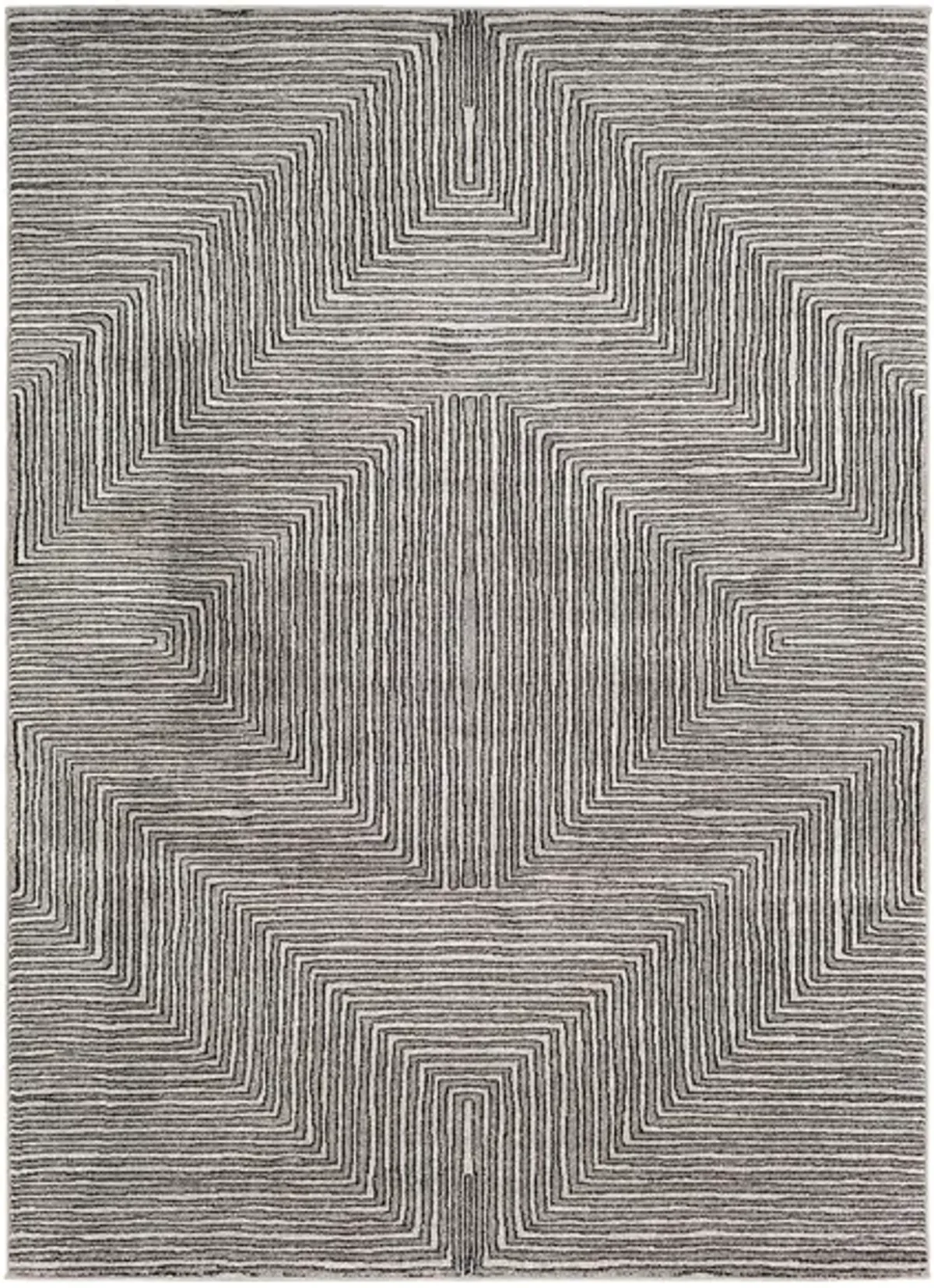 Nepali Diamond Rug in Black, Medium Gray, Cream by Surya