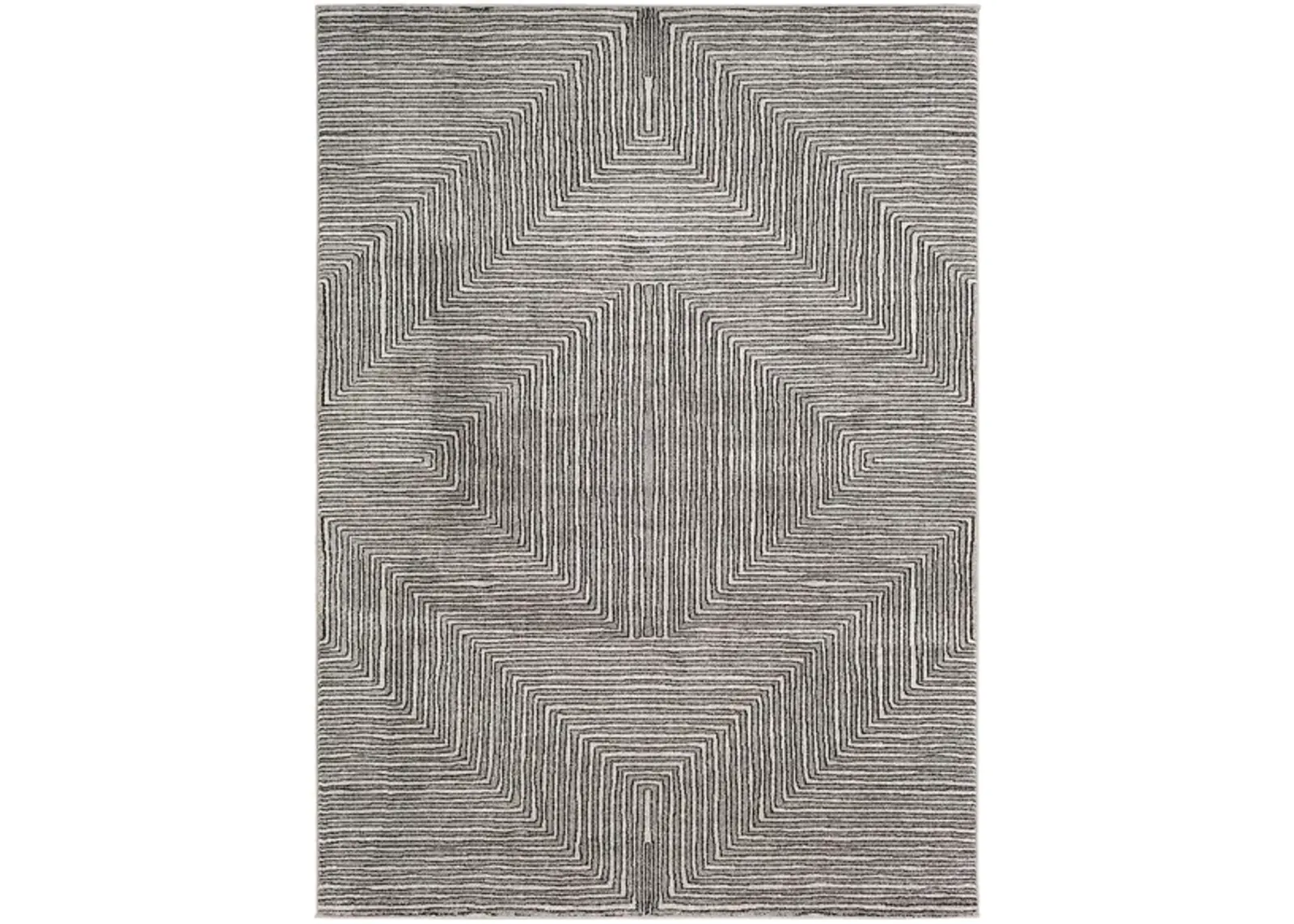 Nepali Diamond Rug in Black, Medium Gray, Cream by Surya