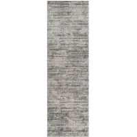 Presidential Banded Rug in Medium Gray, Charcoal, Ivory, Butter, Pale Blue, Bright Blue, Lime, Peach, Burnt Orange by Surya