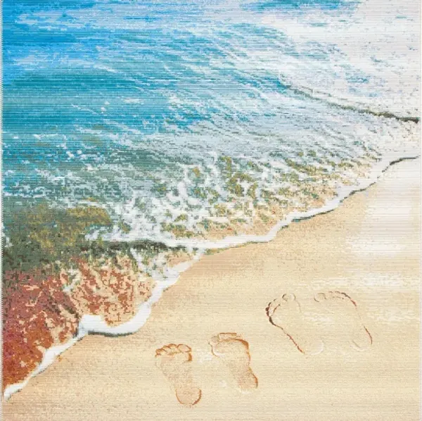 Barbados Footprints Indoor/Outdoor Area Rug