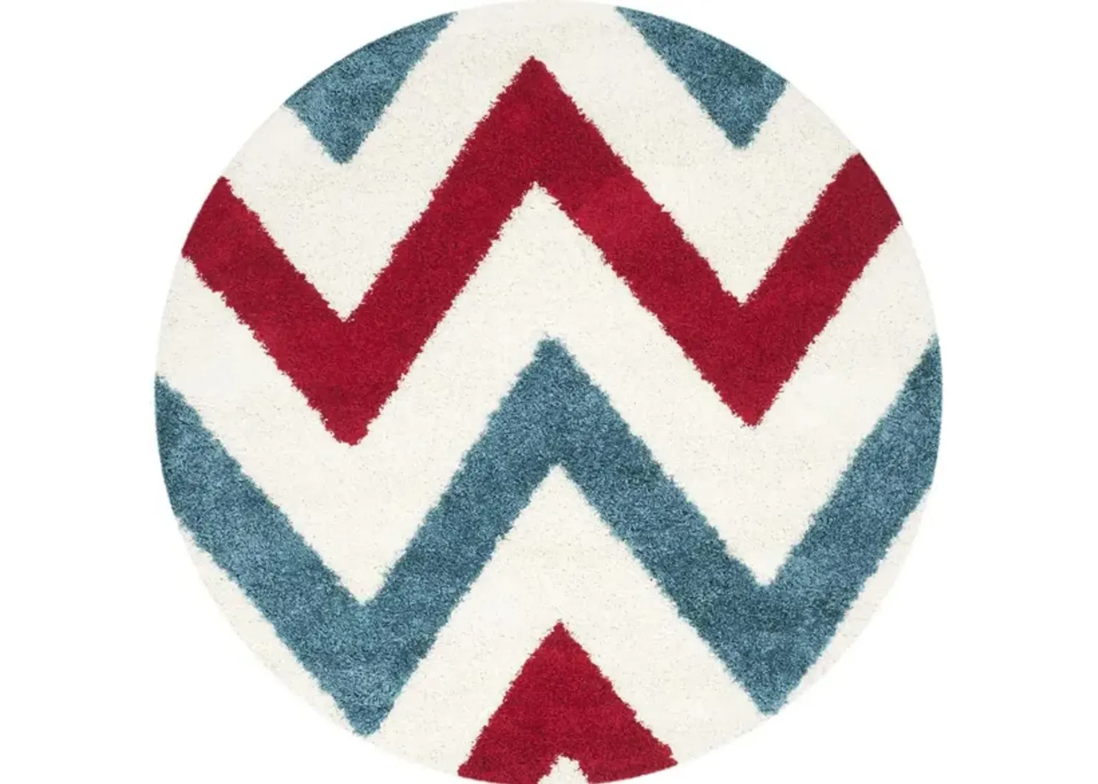 Stefan Shag Rug in Red & Blue by Safavieh