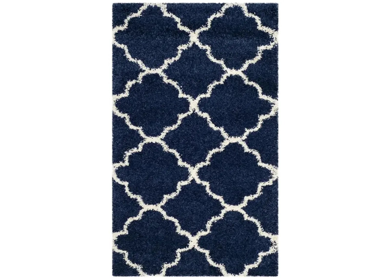 Hudson Shag Area Rug in Navy/Ivory by Safavieh