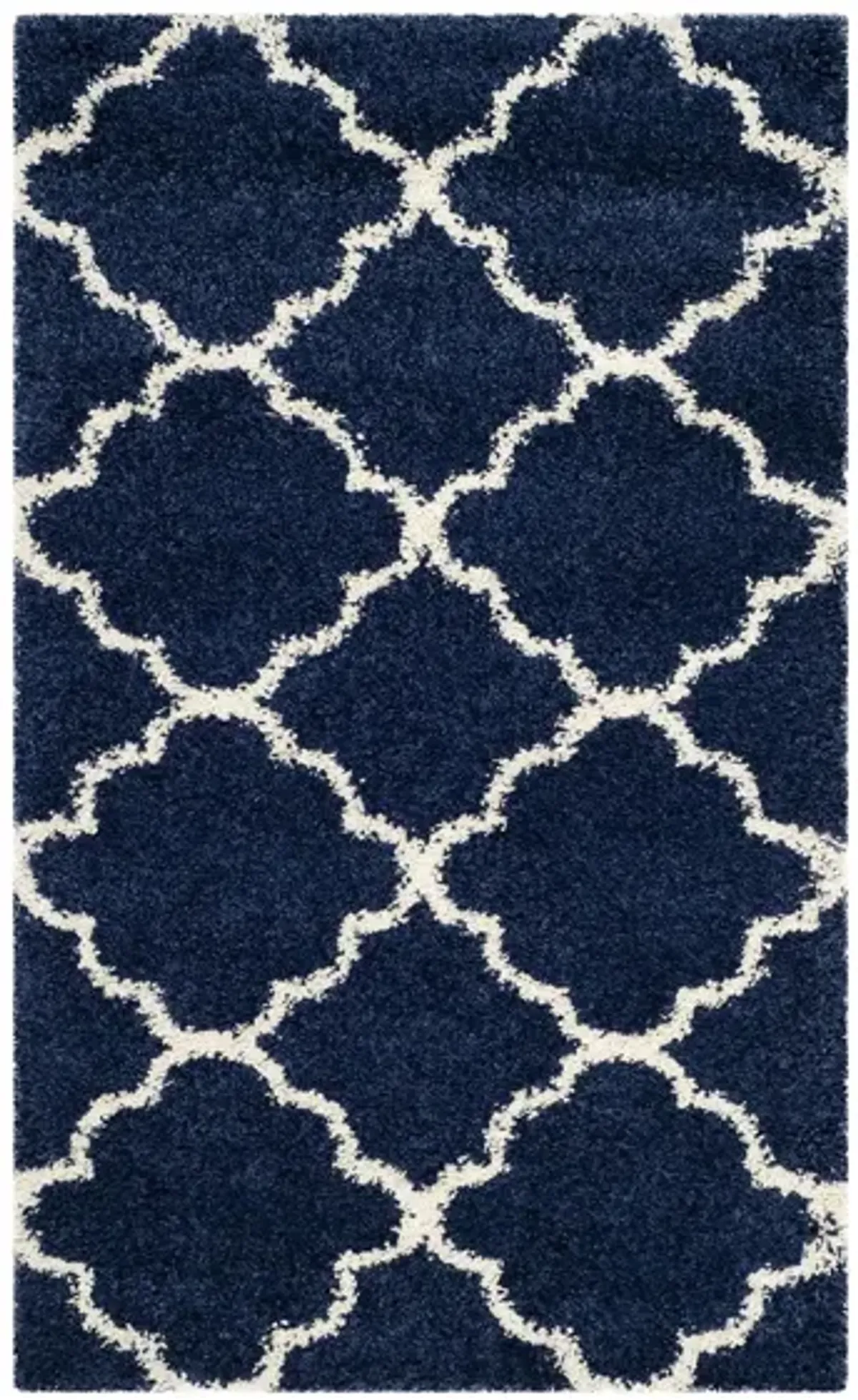 Hudson Shag Area Rug in Navy/Ivory by Safavieh