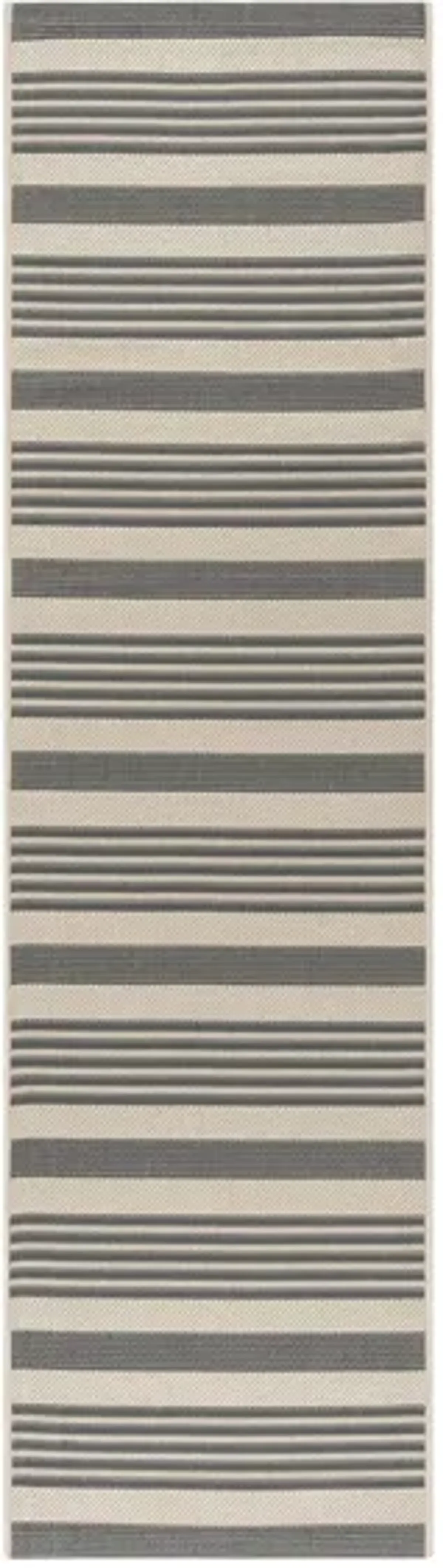 Courtyard Indoor/Outdoor Runner Rug in Gray & Bone by Safavieh