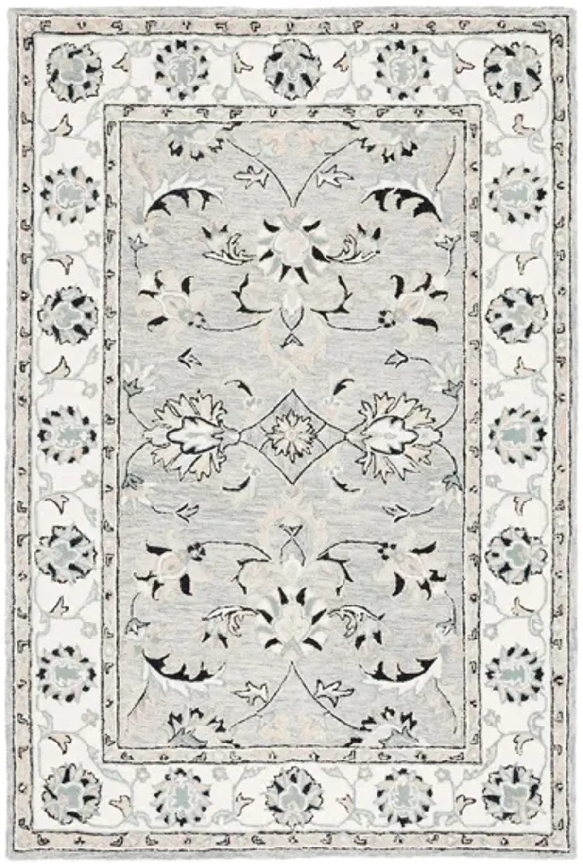 Tensei Area Rug in Gray & Ivory by Safavieh