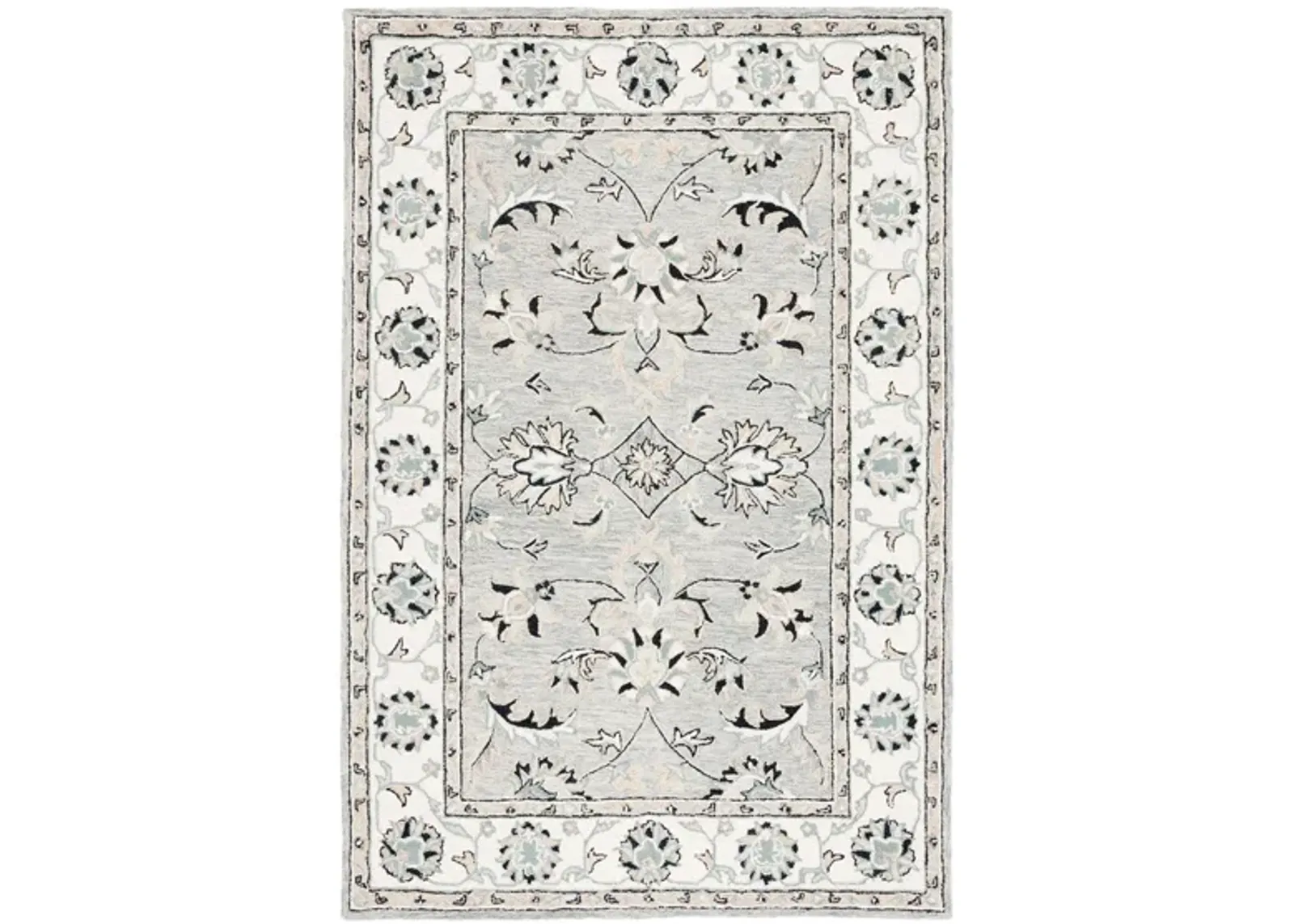 Tensei Area Rug in Gray & Ivory by Safavieh