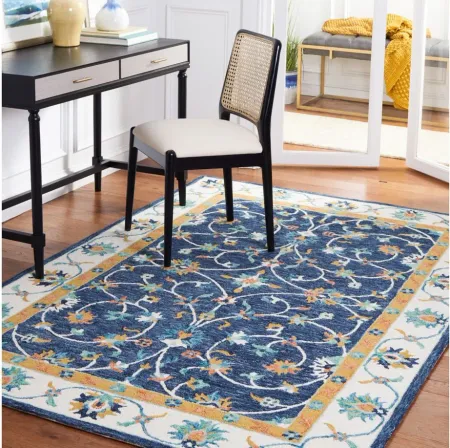 Tensei Area Rug in Blue & Ivory by Safavieh