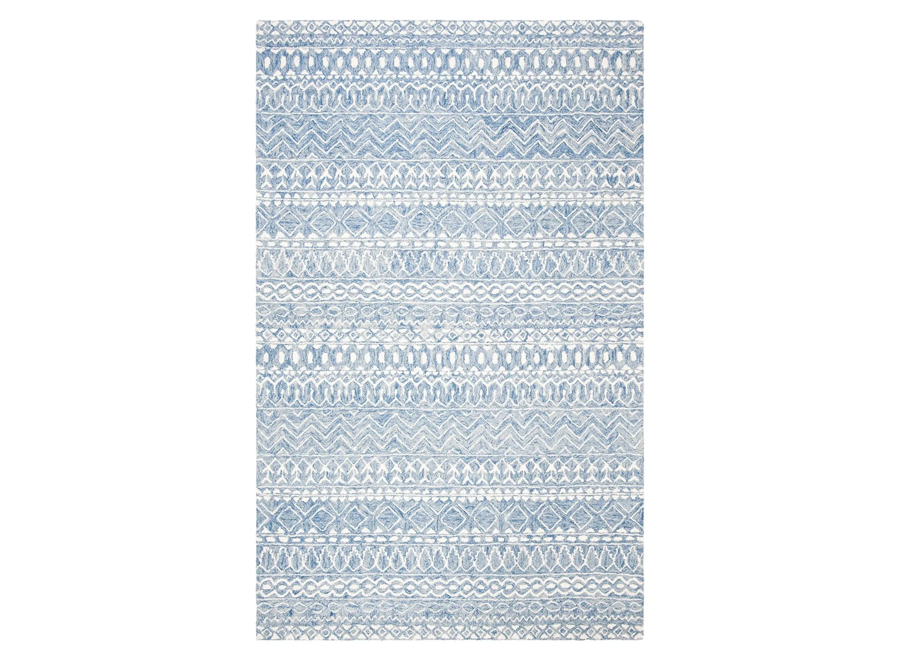 Kazuma Area Rug in Blue & Ivory by Safavieh