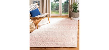 Kazuma Area Rug in Pink & Ivory by Safavieh