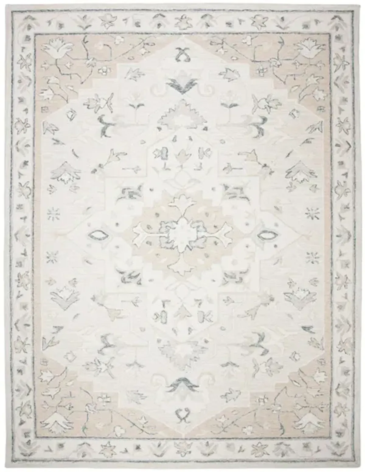 Turbo Area Rug in Beige & Ivory by Safavieh