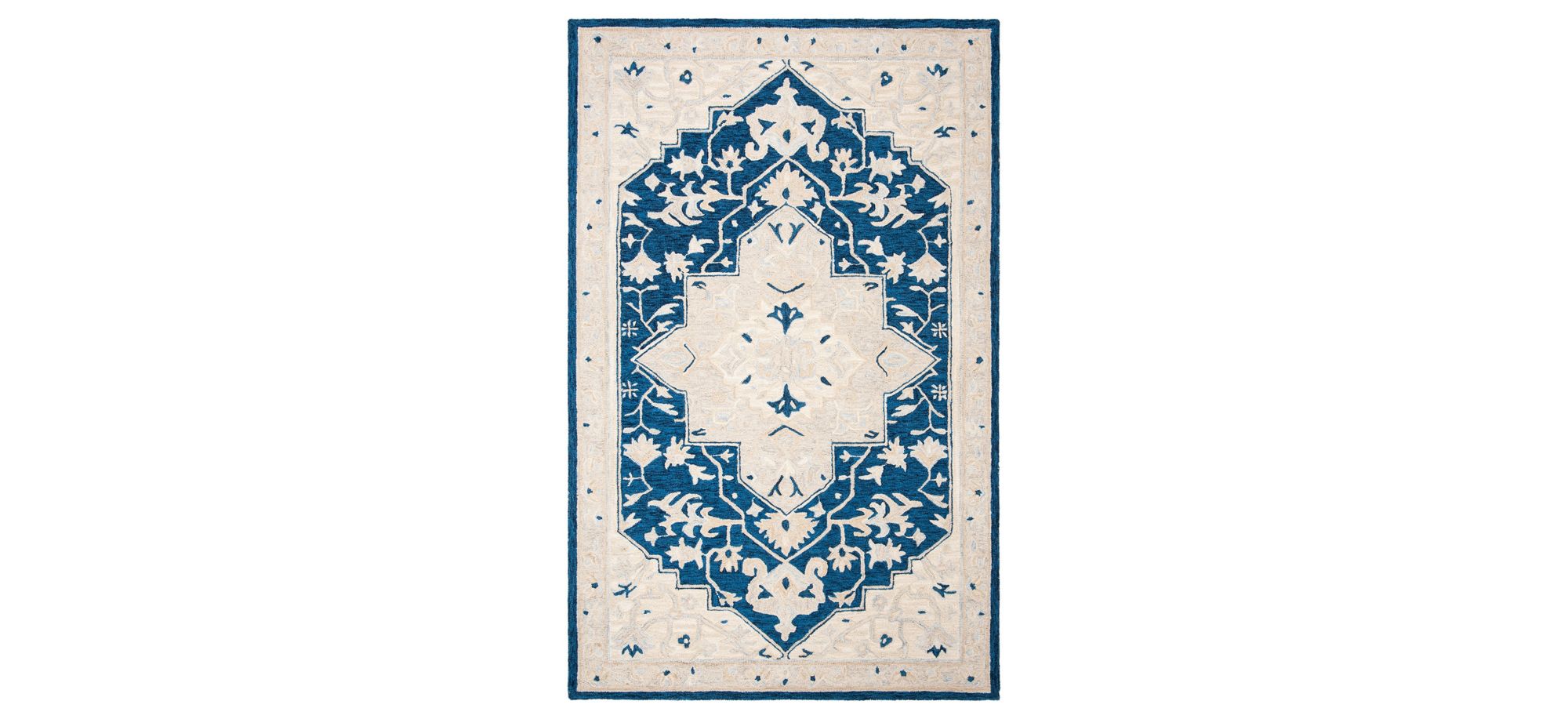 Turbo Area Rug in Navy & Ivory by Safavieh