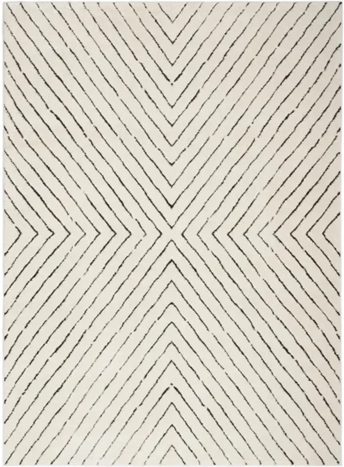 Finn Area Rug in Ivory, Black by Nourison