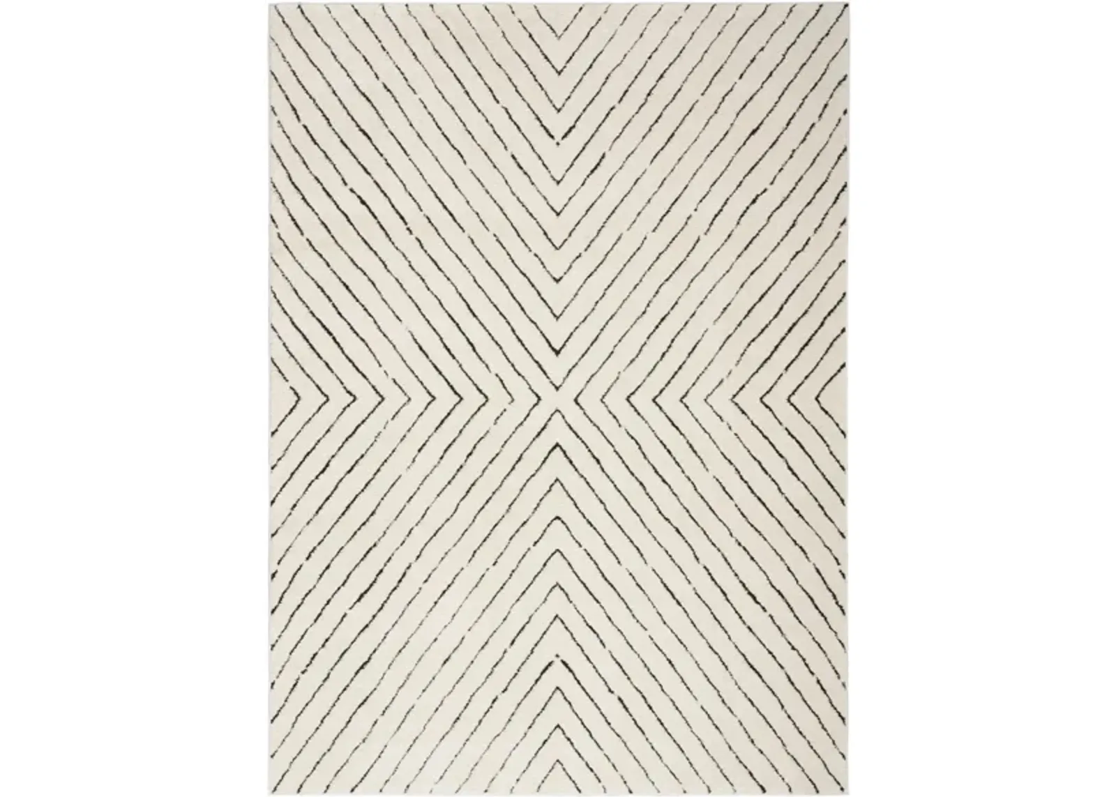 Finn Area Rug in Ivory, Black by Nourison