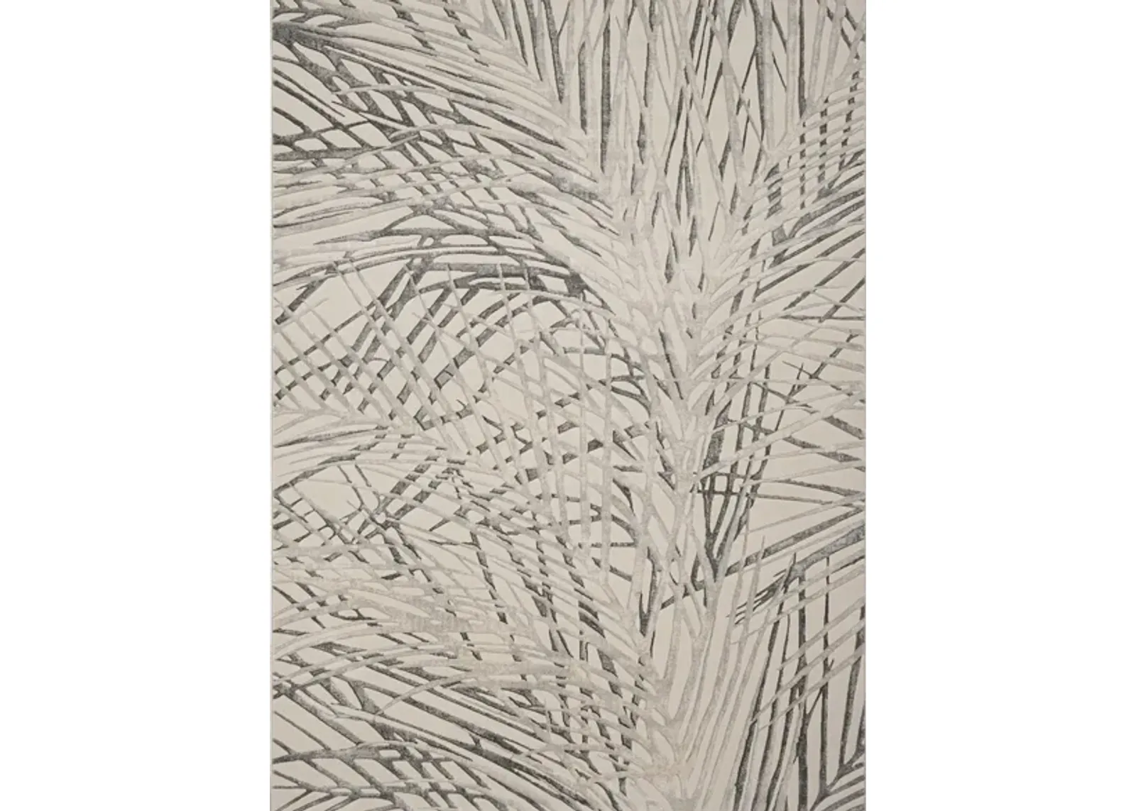 Ferns Area Rug in Ivory Gray by Nourison