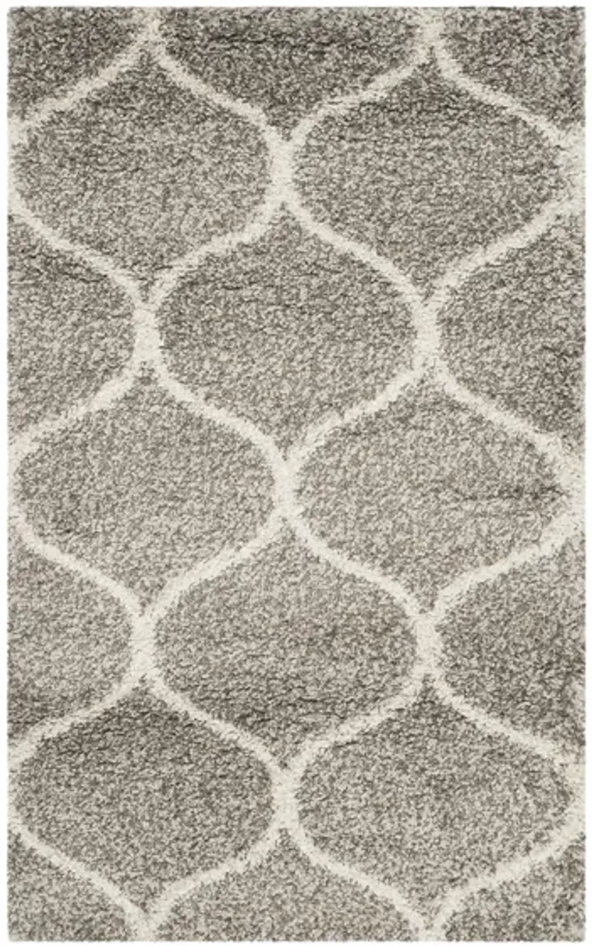 Hudson Shag Area Rug in Grey/Ivory by Safavieh