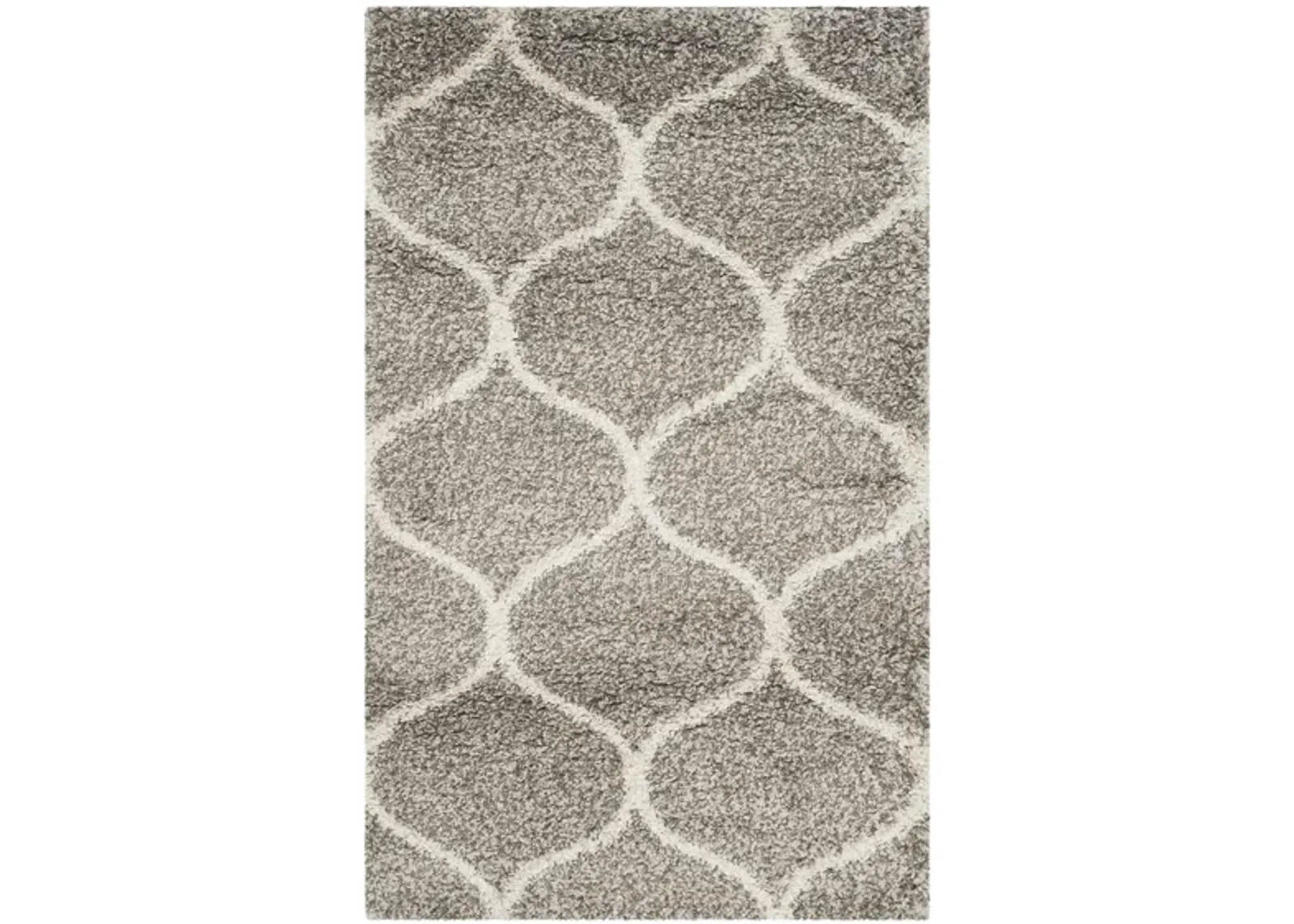 Hudson Shag Area Rug in Grey/Ivory by Safavieh