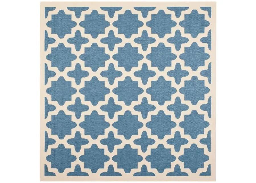 Courtyard Tile Indoor/Outdoor Area Rug in Blue & Beige by Safavieh