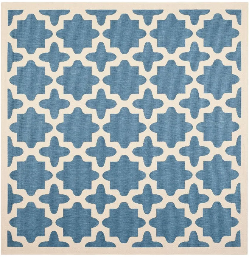 Courtyard Tile Indoor/Outdoor Area Rug in Blue & Beige by Safavieh